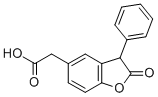 CAS 登录号：77143-67-0， 2-(2-氧代-3-苯基-3H-1-苯并呋喃-5-基)乙酸