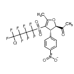 CAS#: 771491-74-8， 1-[(2R,3S)-4-[(4-Chloro-1,1,2,2,3,3,4,4-octafluorobutyl)sulfonyl]-5-methyl-3-(4-nitrophenyl)-2,3-dihydro-2-furanyl]ethanone