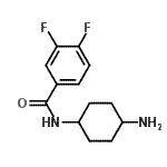 structure of CAS# 771545-82-5, N-(4-Aminocyclohexyl)-3,4-difluorobenzamide;BENZAMIDE,N-(CIS-4-AMINOCYCLOHEXYL)-3,4-DIFLUORO-