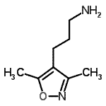 结构式 CAS# 771572-98-6, 3-(3,5-二甲基-1,2-恶唑-4-基)-1-丙胺