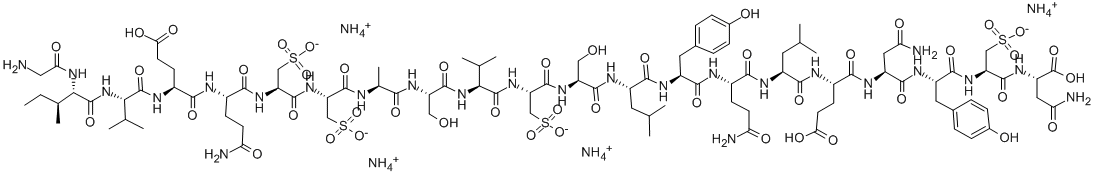 结构式 CAS# 77282-71-4, 胰岛素链 A 氧化物铵盐