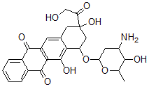 CAS#: 77312-69-7， 7-(4-Amino-5-Hydroxy-6-Methyloxan-2-Yl)Oxy-6,9-Dihydroxy-9-(2-Hydroxyacetyl)-8,10-Dihydro-7H-Tetracene-5,12-Dione
