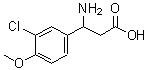结构式 CAS# 773125-23-8, 3-氨基-3-(3-氯-4-甲氧基苯基)丙酸
