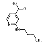 结构式 CAS# 77314-78-4, 2-(丁基氨基)异烟酸