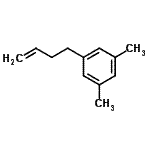 结构式 CAS# 77446-28-7, 1-(3-丁烯-1-基)-3,5-二甲基苯
