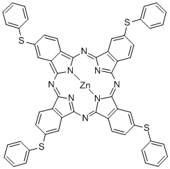CAS#: 77447-43-9， [2,9,16,23-tetrakis(phenylthio)-29H,31H-phthalocyaninato]-Zinc