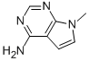 structure of CAS# 7752-54-7, 7-Methyl-7H-Pyrrolo[2,3-d]Pyrimidin-4-Amine ;7-Methyl-4-Pyrrolo[3,2-E]Pyrimidinamine;(7-Methylpyrrolo[3,2-E]Pyrimidin-4-Yl)Amine;4-Amino-7-Methylpyrrolo[2,3-D]Pyrimidine