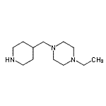 structure of CAS# 775288-25-0, 1-Ethyl-4-(4-piperidinylmethyl)piperazine;1-ethyl-4-(4-piperidylmethyl)piperazine;1-Ethyl-4-(piperidin-4-ylmethyl)piperazine;MFCD05215227