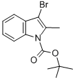 结构式 CAS# 775305-12-9, 3-溴-2-甲基吲哚-1-羧酸叔丁酯