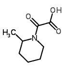 structure of CAS# 77654-61-6, (2-Methyl-1-piperidinyl)(oxo)acetic acid;(2-methyl-1-piperidinyl)(oxo)acetic acid;2-(2-methylpiperidyl)-2-oxoacetic acid;MFCD09971294