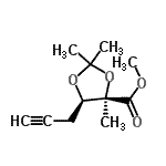 CAS#: 777076-72-9， Methyl (4R,5R)-2,2,4-trimethyl-5-(2-propyn-1-yl)-1,3-dioxolane-4-carboxylate