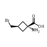 CAS 登录号：779318-30-8， 反式-1-氨基-3-(溴甲基)环丁烷羧酸