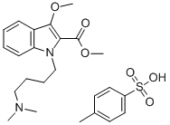 CAS#: 77941-17-4， 1-(delta-Dimethylaminobutyl)-2-methoxycarbonyl-3-methoxy-indol-toluol-4-sulfonate