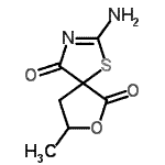 CAS#: 780767-73-9， 2-Amino-8-methyl-7-oxa-1-thia-3-azaspiro[4.4]non-2-ene-4,6-dione