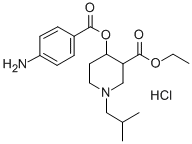 CAS#: 78219-22-4， Ethyl 4-(4-Aminobenzoyl)Oxy-1-(2-Methylpropyl)Piperidine-3-Carboxylate Hydrochloride