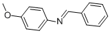 structure of CAS# 783-08-4, N-Benzylidene-4-Methoxyaniline;N-(4-Methoxyphenyl)-1-Phenyl-Methanimine;Benzylidene-(4-Methoxyphenyl)Amine;4-Methoxy-N-[(1E)-Phenylmethylene]Aniline