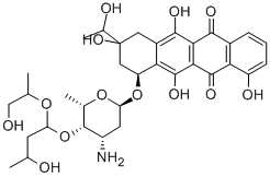 CAS#: 78366-46-8， 7-[4-Amino-5-[3-Hydroxy-1-(1-Hydroxypropan-2-Yloxy)Butoxy]-6-Methyloxan-2-Yl]Oxy-4,6,9,11-Tetrahydroxy-9-(1-Hydroxyethyl)-8,10-Dihydro-7H-Tetracene-5,12-Dione