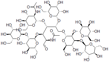 CAS#: 78392-29-7， N-[(2S,3R,4R,5S,6R)-2-[(2R,3S,4R,5R)-5-Acetamido-4-[(2S,3S,4S,5S,6R)-4,5-Dihydroxy-6-(Hydroxymethyl)-3-[(2R,3S,4S,5S,6R)-3,4,5-Trihydroxy-6-(Hydroxymethyl)Oxan-2-Yl]Oxyoxan-2-Yl]Oxy-1-[(2S,3S,4S,5R,6R)-5-Hydroxy-6-(Hydroxymethyl)-3,4-Bis[[(2R,3S,4S,5S,6R)-3,4,5-Trihydroxy-6-(Hydroxymethyl)Oxan-2-Yl]Oxy]Oxan-2-Yl]Oxy-6-Oxo-2-[(2R,3S,4S,5S,6R)-3,4,5-Trihydroxy-6-(Hydroxymethyl)Oxan-2-Yl]Oxyhexan-3-Yl]Oxy-4,5-Dihydroxy-6-(Hydroxymethyl)Oxan-3-Yl]Acetamide