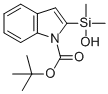 结构式 CAS# 784161-48-4, 1-叔丁氧羰基-2-吲哚基二甲基硅醇