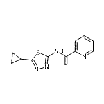 CAS#: 784166-15-0， N-(5-Cyclopropyl-1,3,4-thiadiazol-2-yl)-2-pyridinecarboxamide