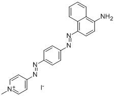 CAS#: 78474-85-8， 1-(4-Aminophenylazo)-4-[4-(N-methylpyridiniumazo)]naphthalene iodide