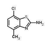 structure of CAS# 78584-09-5, 7-Chloro-4-methyl-1,3-benzothiazol-2-amine;2-Amino-6<wbr>-tert-but<wbr>yl-N-(4-m<wbr>ethylbenz<wbr>yl)-4,5,6<wbr>,7-tetrah<wbr>ydrobenzo<wbr>[b]thioph<wbr>ene-3-car<wbr>boxamide;2-Amino-7-chloro-4-methylbenzothiazole;7-chloro-4-methylbenzo[d]thiazol-2-amine