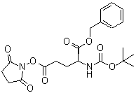 structure of CAS# 78658-49-8, 1-Benzyl 5-(2,5-dioxo-1-pyrrolidinyl) N-{[(2-methyl-2-propanyl)oxy]carbonyl}-L-glutamate;BOC-GLU(OSU)-OBZL