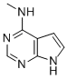 structure of CAS# 78727-16-9, N-Methyl-7H-Pyrrolo[2,3-d]Pyrimidin-4-Amine;7H-Pyrrolo[2,3-D]Pyrimidin-4-Amine, N-Methyl- (9CI);N-METHYL-7H-PYRROLO[2,3-D]PYRIMIDIN-4-AMINE
