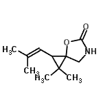 CAS#: 78739-29-4， 1,1-Dimethyl-2-(2-methyl-1-propen-1-yl)-4-oxa-6-azaspiro[2.4]heptan-5-one