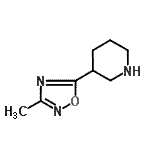 结构式 CAS# 788123-19-3, 3-(3-甲基-1,2,4-恶二唑-5-基)哌啶