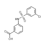 结构式 CAS# 78922-04-0, 3-{[(3-氯苯基)磺酰基]氨基}苯甲酸
