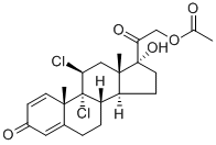 structure of CAS# 79-61-8, Dichlorisone Acetate;[2-[(9R,17R)-9,11-Dichloro-17-Hydroxy-10,13-Dimethyl-3-Oxo-6,7,8,11,12,14,15,16-Octahydrocyclopenta[A]Phenanthren-17-Yl]-2-Oxo-Ethyl] Acetate;Acetic Acid [2-[(9R,17R)-9,11-Dichloro-17-Hydroxy-10,13-Dimethyl-3-Oxo-6,7,8,11,12,14,15,16-Octahydrocyclopenta[A]Phenanthren-17-Yl]-2-Oxoethyl] Ester;Acetic Acid [2-[(9R,17R)-9,11-Dichloro-17-Hydroxy-3-Keto-10,13-Dimethyl-6,7,8,11,12,14,15,16-Octahydrocyclopenta[A]Phenanthren-17-Yl]-2-Keto-Ethyl] Ester