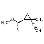 CAS#: 79150-67-7， Methyl (1R,2S)-2-ethynyl-2-methylcyclopropanecarboxylate