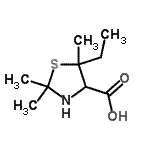 CAS#: 792843-10-8， 5-Ethyl-2,2,5-trimethyl-1,3-thiazolidine-4-carboxylic acid