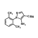 structure of CAS# 792952-99-9, 5-Amino-1-(2,6-dimethylphenyl)-1H-pyrazole-4-carbonitrile;5-amino-1-(2,6-dimethylphenyl)-1H-pyrazole-4-carbonitrile