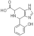 结构式 CAS# 79638-54-3, 4-(2-羟基苯基)-4,5,6,7-四氢-1H-咪唑并[4,5-c]吡啶-6-羧酸