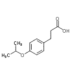 structure of CAS# 79669-11-7, 3-(4-Isopropoxyphenyl)propanoic acid;3-(4-isopropoxyphenyl)propanoic acid;3-(4-Isopropoxy-phenyl)-propionic acid;3-[4-(propan-2-yloxy)phenyl]propanoic acid