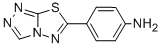 structure of CAS# 797767-52-3, 4-[1,2,4]Triazolo[3,4-b][1,3,4]Thiadiazol-6-Yl-Phenylamine;(4-[1,2,4]Triazolo[3,4-B][1,3,4]Thiadiazol-6-Ylphenyl)Amine(SALTDATA: FREE);BENZENAMINE, 4-[1,2,4]TRIAZOLO[3,4-B][1,3,4]THIADIAZOL-6-YL-;4-[1,2,4]TRIAZOLO[3,4-B][1,3,4]THIADIAZOL-6-YL-PHENYLAMINE