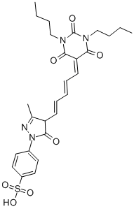 CAS#: 79811-16-8， 4-[4-[(1E,3E)-5-(1,3-Dibutyl-2,4,6-Trioxo-1,3-Diazinan-5-Ylidene)Penta-1,3-Dienyl]-3-Methyl-5-Oxo-4H-Pyrazol-1-Yl]Benzenesulfonic Acid
