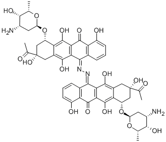 CAS#: 79862-95-6， 7-(4-Amino-5-Hydroxy-6-Methyloxan-2-Yl)Oxy-9-[N-[1-[4-(4-Amino-5-Hydroxy-6-Methyloxan-2-Yl)Oxy-2,5,7,12-Tetrahydroxy-6,11-Dioxo-3,4-Dihydro-1H-Tetracen-2-Yl]Ethylideneamino]-C-Methylcarbonimidoyl]-4,6,9,11-Tetrahydroxy-8,10-Dihydro-7H-Tetracene-5,12-Dione Dihydrochloride