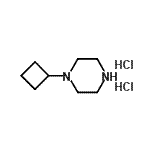 structure of CAS# 799557-65-6, 1-Cyclobutylpiperazine dihydrochloride;1-cyclobutylpiperazine;1-cyclobutyl-piperazine 2hcl;1-Cyclobutyl-piperazine dihydrochloride