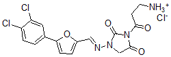 CAS#: 79962-63-3， [3-[3-[[5-(3,4-Dichlorophenyl)furan-2-yl]methylideneamino]-2,5-dioxo-imidazolidin-1-yl]-3-oxo-propyl]azanium chloride