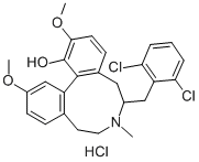 CAS#: 79989-28-9， (-)-6,7,8,9-Tetrahydro-6-((2,6-Dichlorophenyl)Methyl)-2,12-Dimethoxy-7-Methyl-5H-Dibenz(d,f)Azonin-1-Ol Hydrochloride