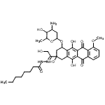 CAS#: 80041-11-8， N'-[(1E)-1-{4-[(3-Amino-2,3,6-trideoxyhexopyranosyl)oxy]-2,5,12-trihydroxy-7-methoxy-6,11-dioxo-1,2,3,4,6,11-hexahydro-2-tetracenyl}-2-hydroxyethylidene]octanehydrazide