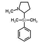 CAS#: 802982-79-2， 2-[Dimethyl(phenyl)silyl]-1-methylpyrrolidine