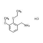 结构式 CAS# 80365-01-1, 1-(2-乙氧基-3-甲氧基苯基)甲胺盐酸盐(1:1)