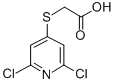 structure of CAS# 80542-50-3, 2-[(2,6-Dichloropyridin-4-Yl)Thio]Acetic Acid;2-[(2,6-DICHLOROPYRIDIN-4-YL)THIO]ACETIC ACID