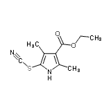 CAS 登录号：806632-20-2， 乙基2,4-二甲基-5-硫氰酸基-1H-吡咯-3-羧酸酯