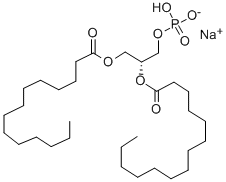 结构式 CAS# 80724-31-8, 1,2-二肉豆蔻酰基-sn-甘油-3-磷酸酯钠盐