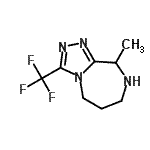 CAS#: 807320-37-2， 9-Methyl-3-(trifluoromethyl)-6,7,8,9-tetrahydro-5H-[1,2,4]triazolo[4,3-a][1,4]diazepine